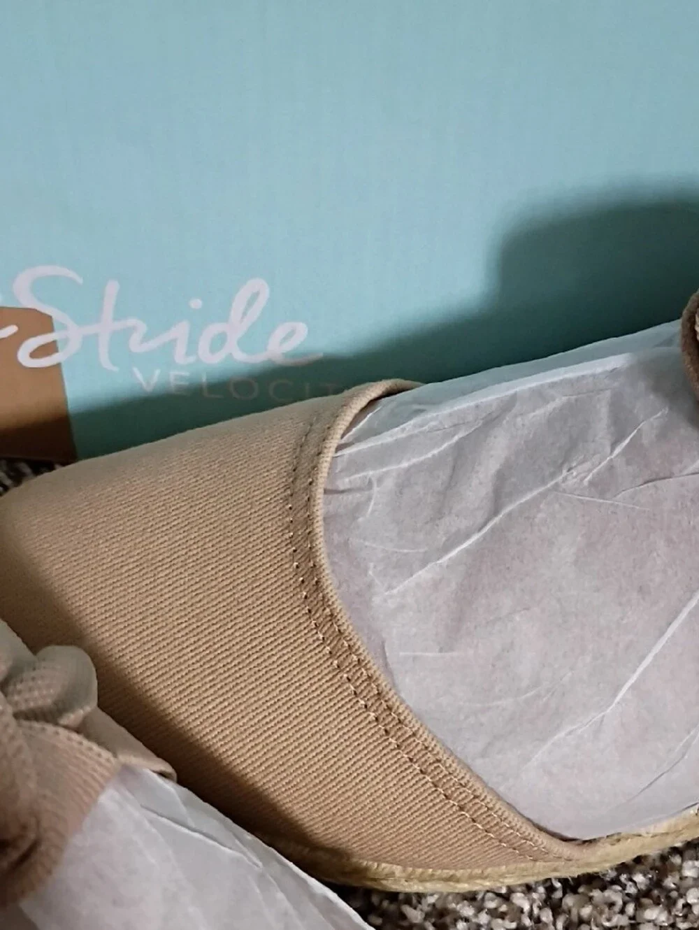 Life Stride Beige Espadrille Wedge Flats with Wrap Straps
